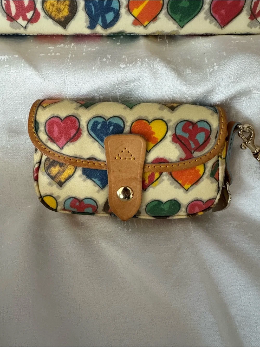Dooney & Bourke Multicolor Scribble Heart Satchel